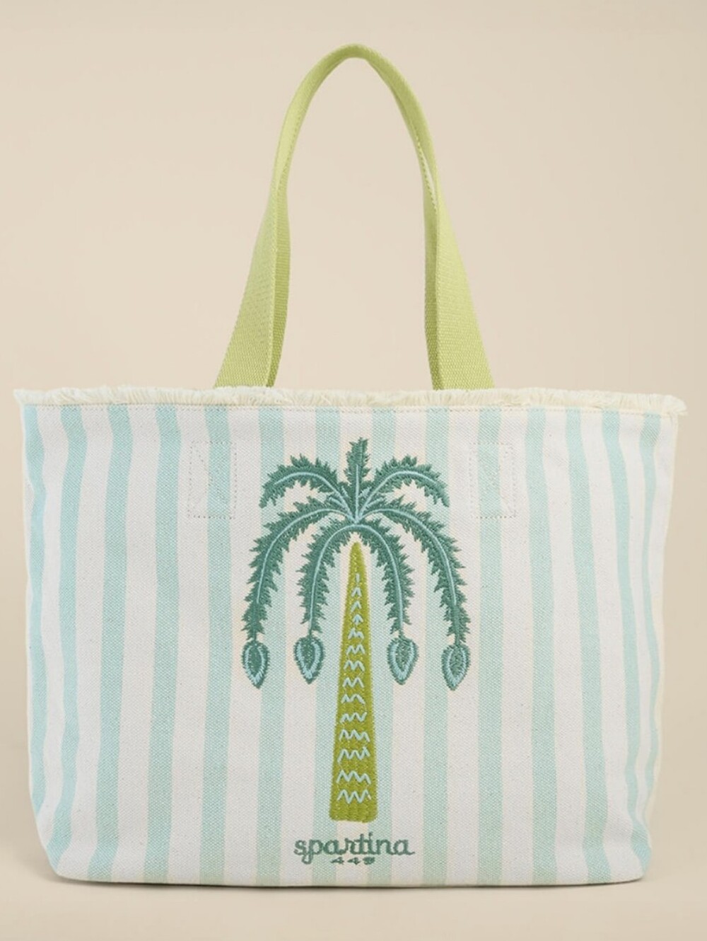Spartina 449 Mint & Lime Striped Palm Tote-NWT